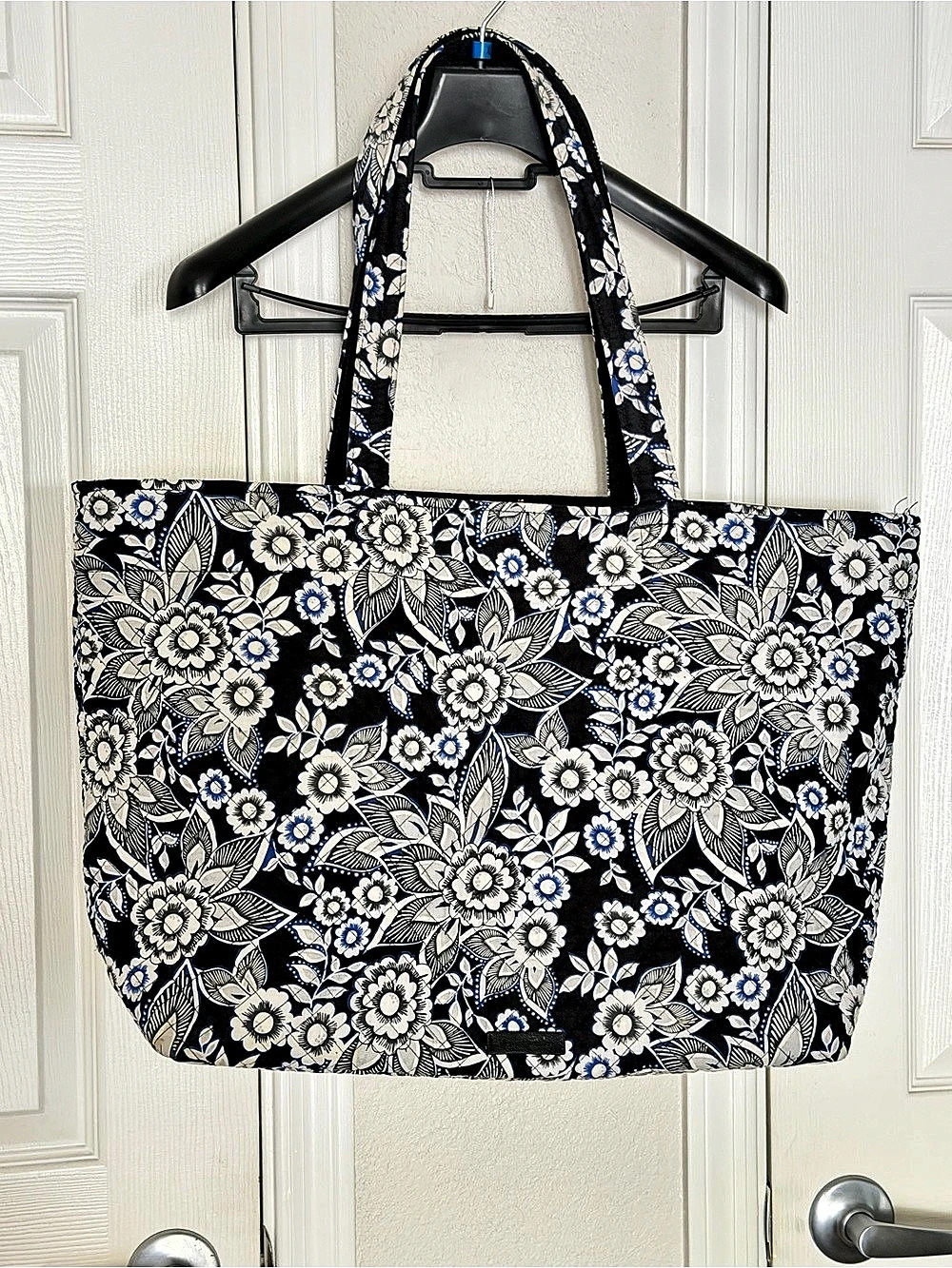 Vera Bradley Iconic Vera Tote Black & Blue